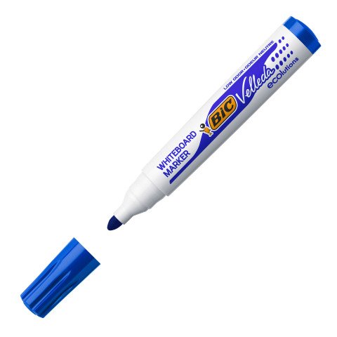 Rotulador de pizarra blanca Bic Velleda 1701 punta cónica azul