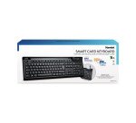 Tastiera italiana USB con lettore smart card integrato cablato Hamlet XKKITASCR qwerty
