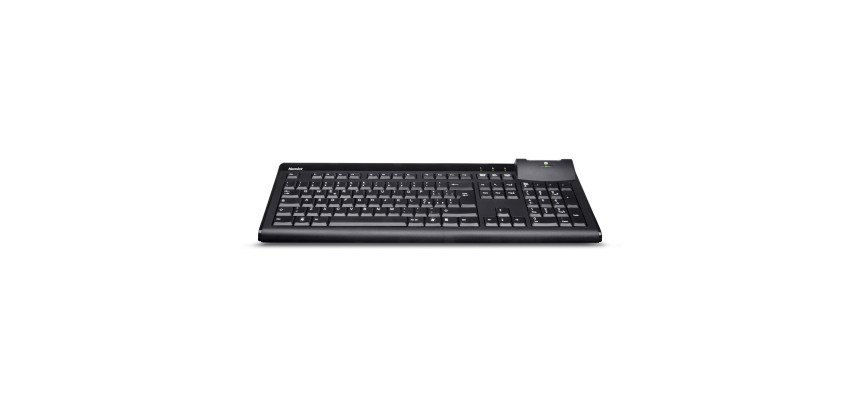 Tastiera italiana USB con lettore smart card integrato cablato Hamlet XKKITASCR qwerty