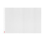 Bolsa 10 fundas multitaladro polipropileno rugoso A3 apaisado de 80 micras transparente