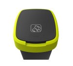 Cestino pattumiera Rotho 50 litri nero - lime