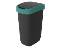 Cestino pattumiera Rotho 50 litri nero - verde scuro