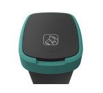 Cestino pattumiera Rotho 50 litri nero - verde scuro