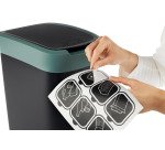 Cestino pattumiera Rotho 50 litri nero - verde scuro