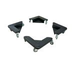 Lot 4 coins roulants avec mallette de transport - Charge 600 kg