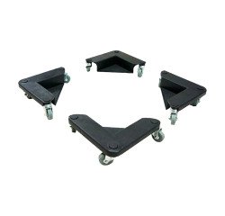 Lot 4 coins roulants avec mallette de transport - Charge 600 kg