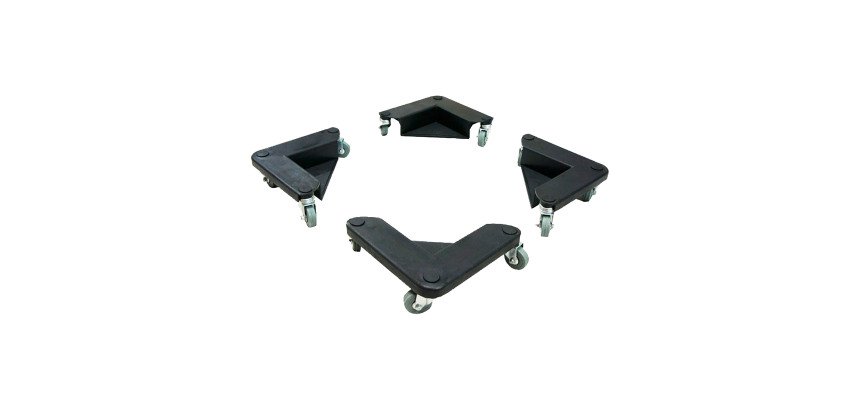 Lot 4 coins roulants avec mallette de transport - Charge 600 kg