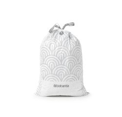 Sac poubelle 50/60 litres à liens coulissants Brabantia H blanc - 10 sacs