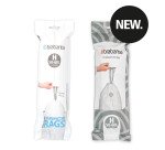 Sac poubelle 60 litres Brabantia liens coulissants blanc - paquet de 10