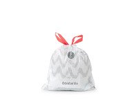 Sac poubelle 5 litres à liens coulissants Brabantia B blanc - 20 sacs