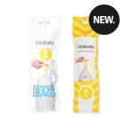Sac poubelle 3 litres Brabantia liens coulissants blanc - paquet de 20