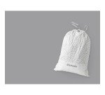 Sac poubelle 60 litres Brabantia liens coulissants blanc - paquet de 10