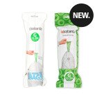 Sac poubelle 30 litres Brabantia liens coulissants blanc - paquet de 20