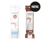 Sac poubelle 45 litres Brabantia liens coulissants blanc - paquet de 10