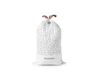 Sac poubelle 40/45 litres à liens coulissants Brabantia L blanc - 10 sacs