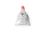 Sac poubelle 5 litres Brabantia liens coulissants blanc - paquet de 20