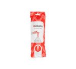 Sac poubelle 5 litres Brabantia liens coulissants blanc - paquet de 20