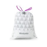 Sac poubelle 10/12 litres à liens coulissants Brabantia C blanc - 20 sacs