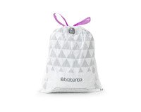 Sac poubelle 10/12 litres à liens coulissants Brabantia C blanc - 20 sacs