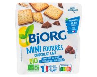 Mini fourrés chocolat lait bio Bjorg - Sachet de 180 g