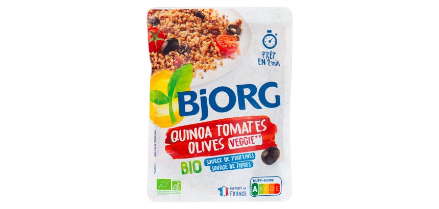 Plat cuisiné quinoa tomates olives bio Bjorg - Sachet de 250 g