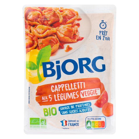 Plat cuisiné cappelletti aux 5 légumes bio Bjorg - Sachet de 220 g