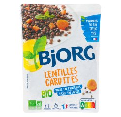 Plat cuisiné lentilles carottes bio Bjorg - Sachet de 250 g