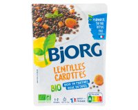 Cooked lentils with organic carrots Bjorg - 250 g pack