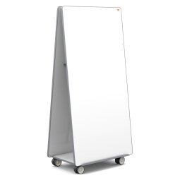 Nobo Move & Meet Mobile Collaboration System 1915560 Lacquered Steel 2 Double-Sided Lightweight Removable Magnetic Whiteboards 90 x 180 cm White