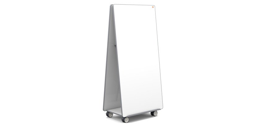 Sistema mobile 2 lavagne magnetiche bifacciali acciaio laccato Nobo Move & Meet 900 x 1800 mm