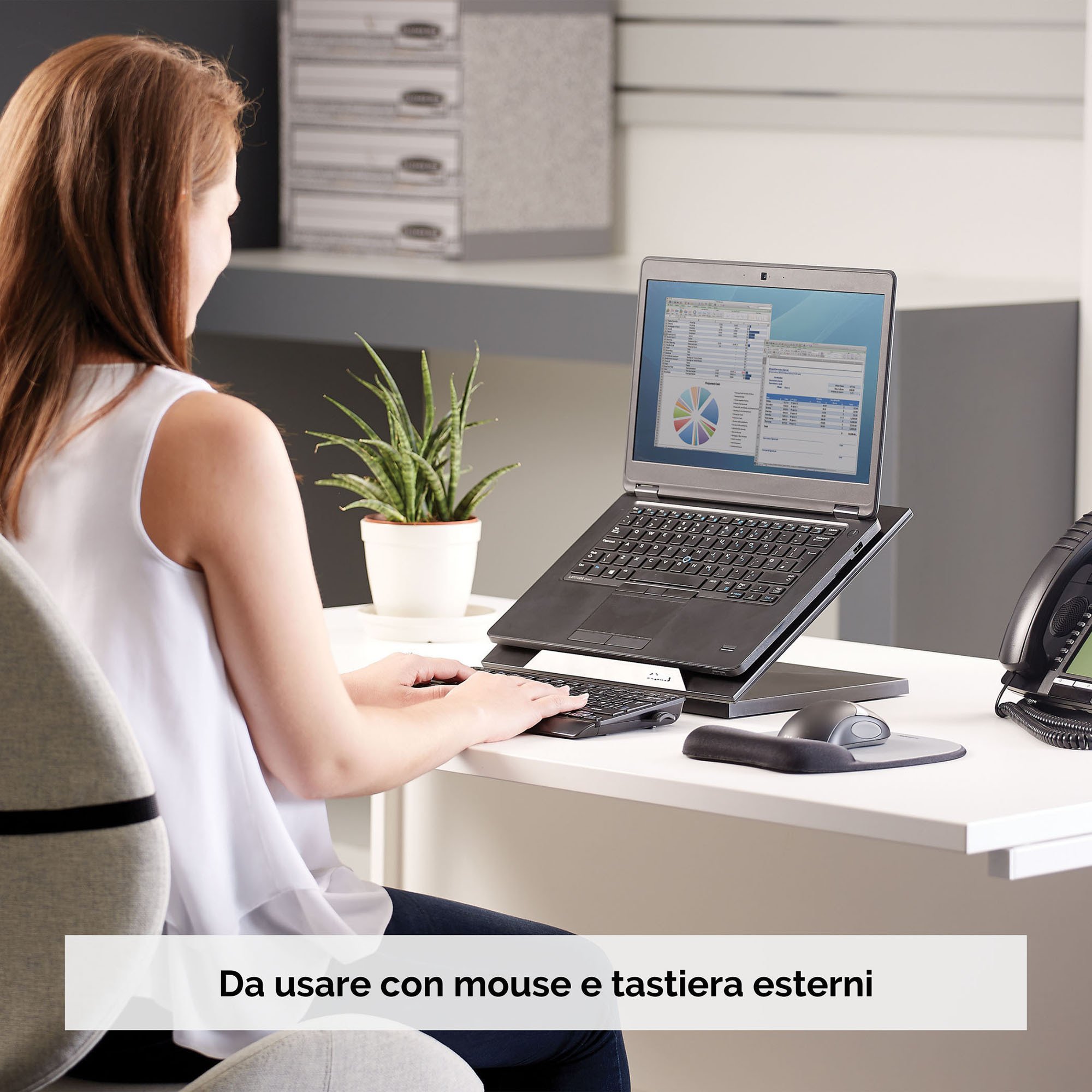 Supporto notebook Fellowes Designer Suites nero 330 x 305 x 101 mm