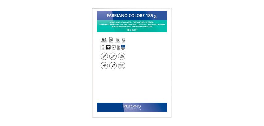 Cartulina Fabriano Colore A4 185 g - Paquete de 50