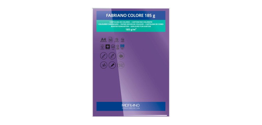 Cartulina Fabriano Colore A4 185 g - Paquete de 50
