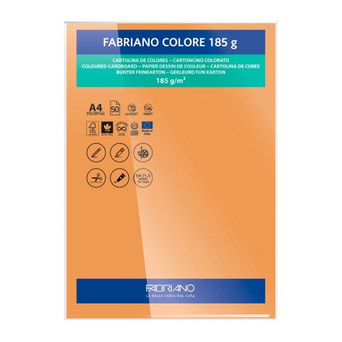 Cartulina Fabriano Colore A4 185 g Avana- Paquete de 50