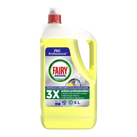 Liquide vaisselle mains Fairy professionnel citron - Bidon de 5 L