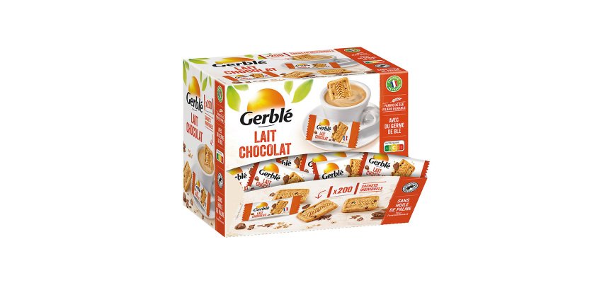 Petits biscuits pépites de chocolat Gerblé  - Boîte distributrice de 200