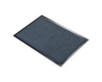 Tapis d'entrée économique Vyna-Plush 90 x 150 cm bleu