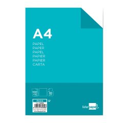 Papel liderpapel A4 8o g  liso - Paquete de 100 hojas + 10 hojas gratis