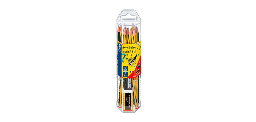 Lápices de grafito Staedtler noris nº2 hb Blister de 12 uds + afilalapiz + goma