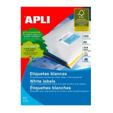 Etiquetas para impresora 70 x 50,8 mm Apli 1295 - Caja 100 Hojas