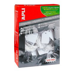 Etiquetas colgantes apli 392 36x53 mm caja de 500 unidades