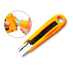 Cúter q-connect kf14624 de seguridad con cuchilla retráctil