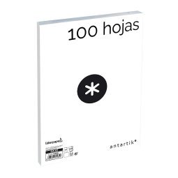 Papel liderpapel a4 antartik 100 g liso blanco paquete de 100 hojas