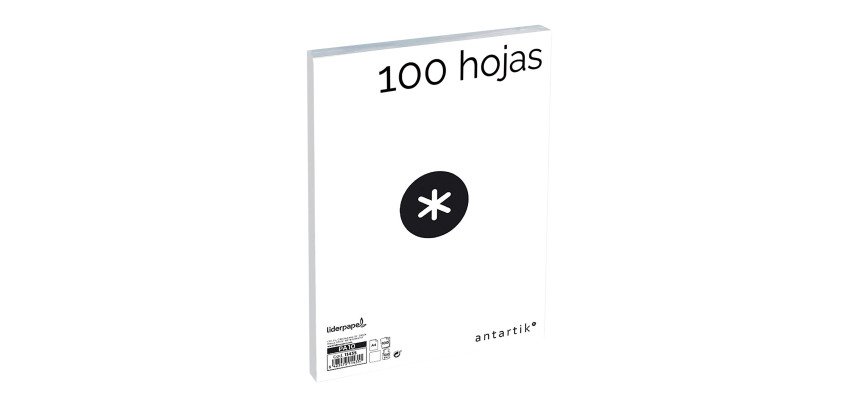 Papel liderpapel a4 antartik 100 g liso blanco paquete de 100 hojas