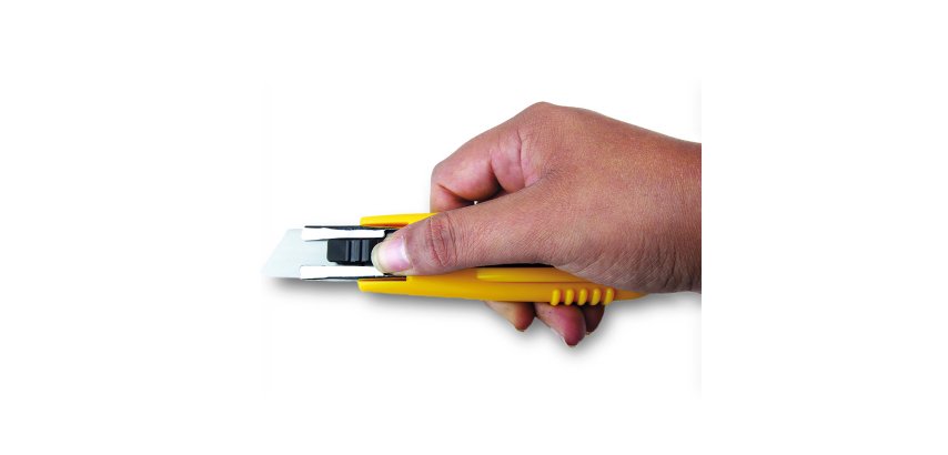 Cúter q-connect kf14624 de seguridad con cuchilla retráctil