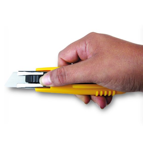 Cúter q-connect kf14624 de seguridad con cuchilla retráctil