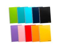 Cuaderno espiral liderpapel A4 tapa blanda 80 h 60 g cuadro 5 mm doble margen 4 taladros colores surtidos