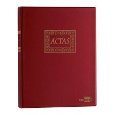 Libro de Actas liderpapel din a4 actas 30 anillas con 100 hojas movibles foliadas