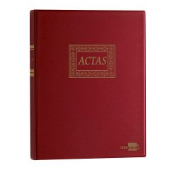 Libro de Actas liderpapel din a4 actas 30 anillas con 100 hojas movibles foliadas