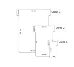 Fiches en T indice 2 / 60 mm - Lot de 100